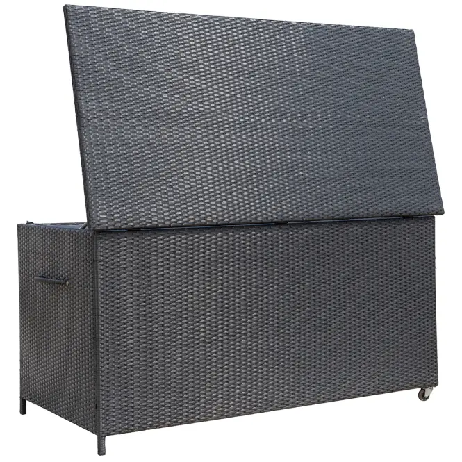 Záhradný box Tejn z technorattanu 55x64x136 čierny,5