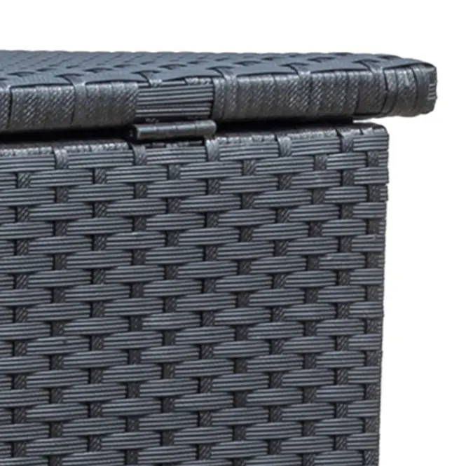 Záhradný box Tejn z technorattanu 55x64x136 čierny