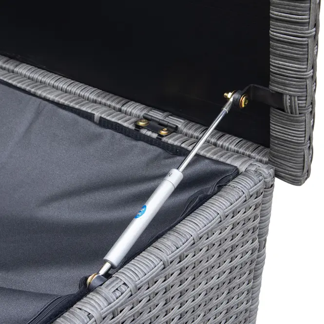 Záhradný box Tejn z technorattanu 55x64x136 sivý