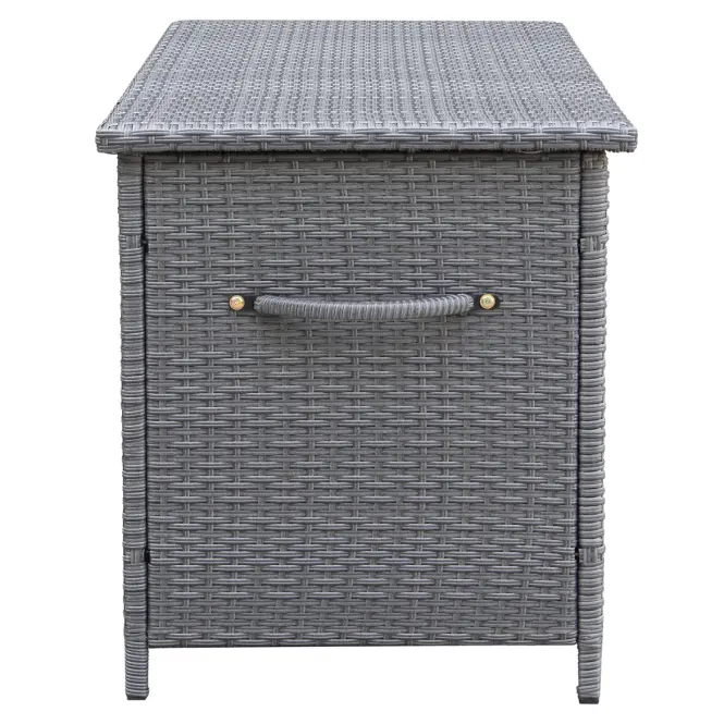 Záhradný box Tejn z technorattanu 55x64x136 sivý