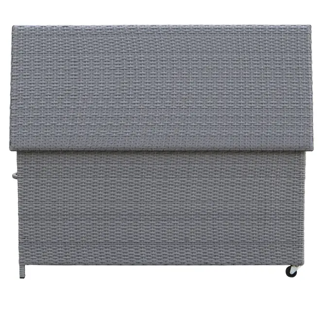 Záhradný box Tejn z technorattanu 55x64x136 sivý,7