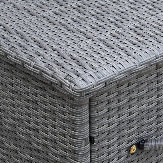 Záhradný box Tejn z technorattanu 55x64x136 sivý