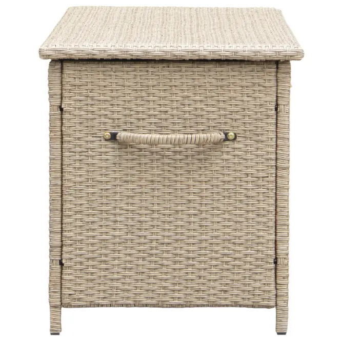 Záhradný box Tejn z technorattanu 55x64x136 prírodná farba,2