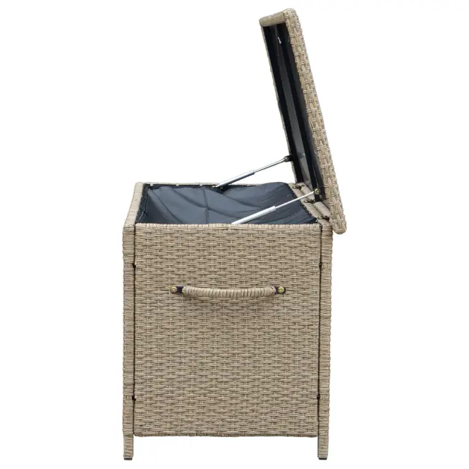 Záhradný box Tejn z technorattanu 55x64x136 prírodná farba