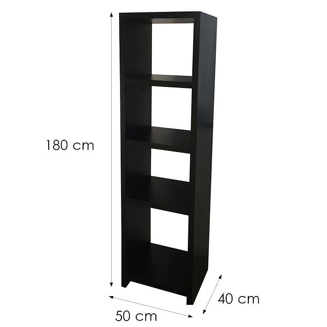 Regál čierna 18M
