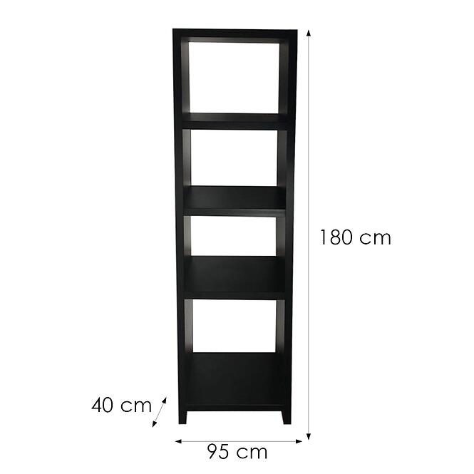 Regál čierna 18D