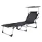 Čierne ležadlo Chill XT5027