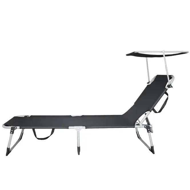 Čierne ležadlo Chill XT5027