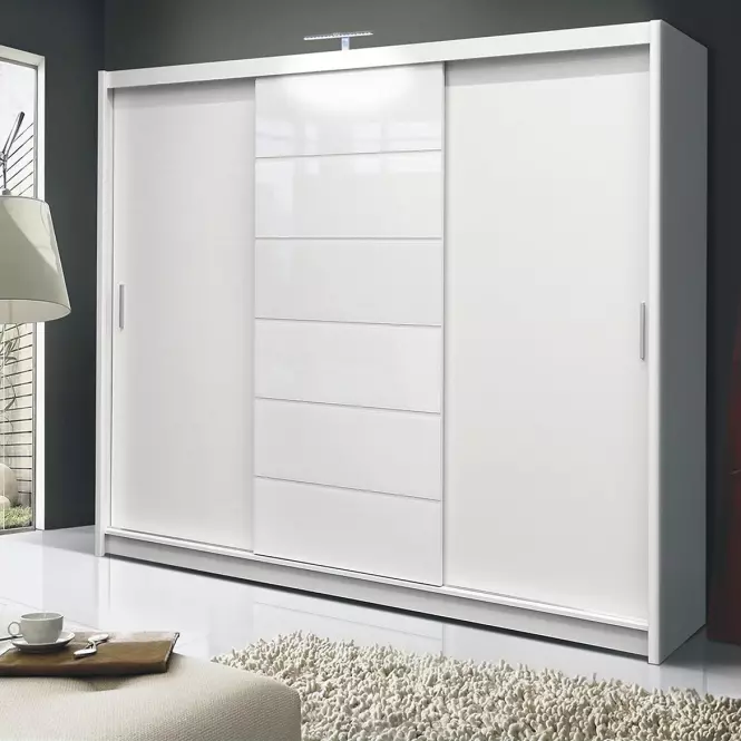 Skriňa Malibu 250 cm biela,4
