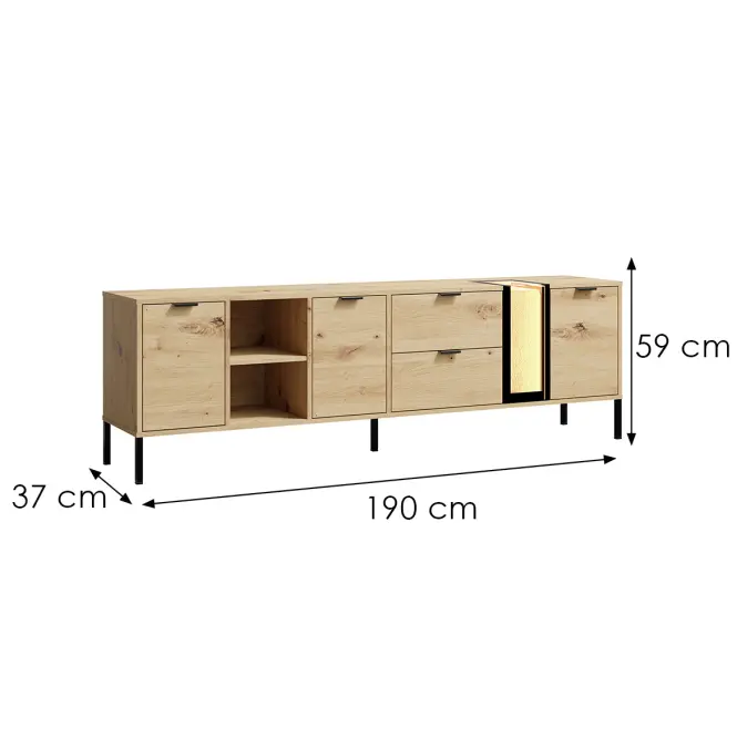 Tv Stolík Evolution Dlhá Ev/4a Artisan /WOOD,2