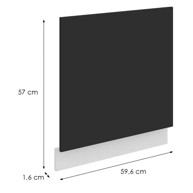 Dvierka na umývačku Zm Aria-Bl/Wh Anti Fingerprint 570x596