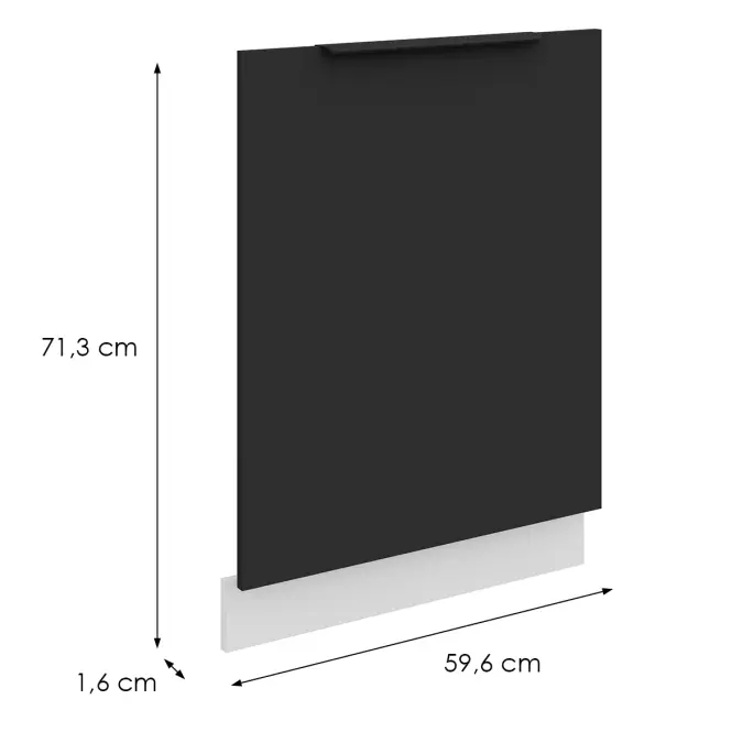 Dvierka na umývačku Zm Aria-Bl/Wh Anti Fingerprint 713x596