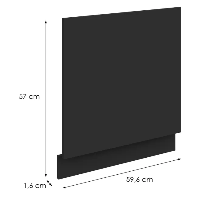 Dvierka na umývačku Zm Aria-Bl/Bl Anti Fingerprint 570x596