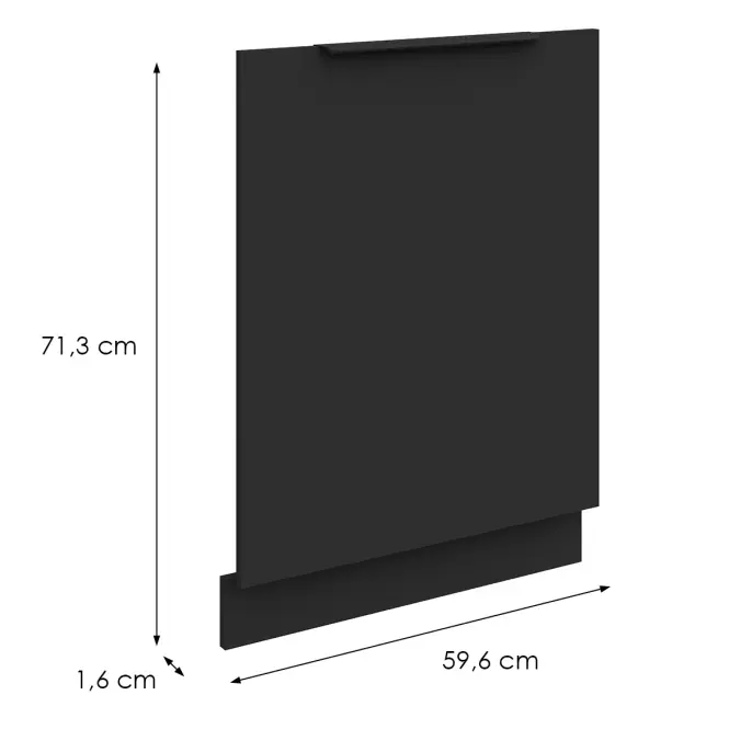 Dvierka na umývačku Zm Aria-Bl/Bl Anti Fingerprint 713x596,2