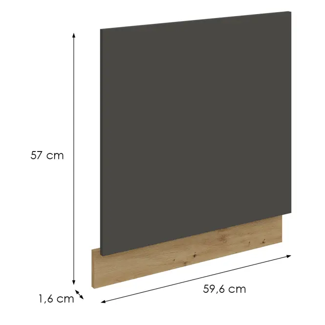 Dvierka na umývačku Zm Aria-Gr/Ar Anti Fingerprint 570x596,2