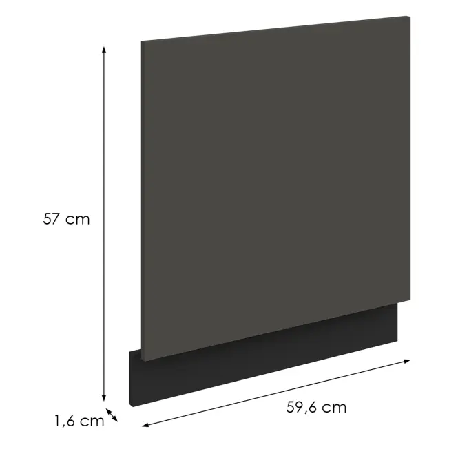 Dvierka na umývačku Zm Aria-Gr/Bl Anti Fingerprint 570x596,2