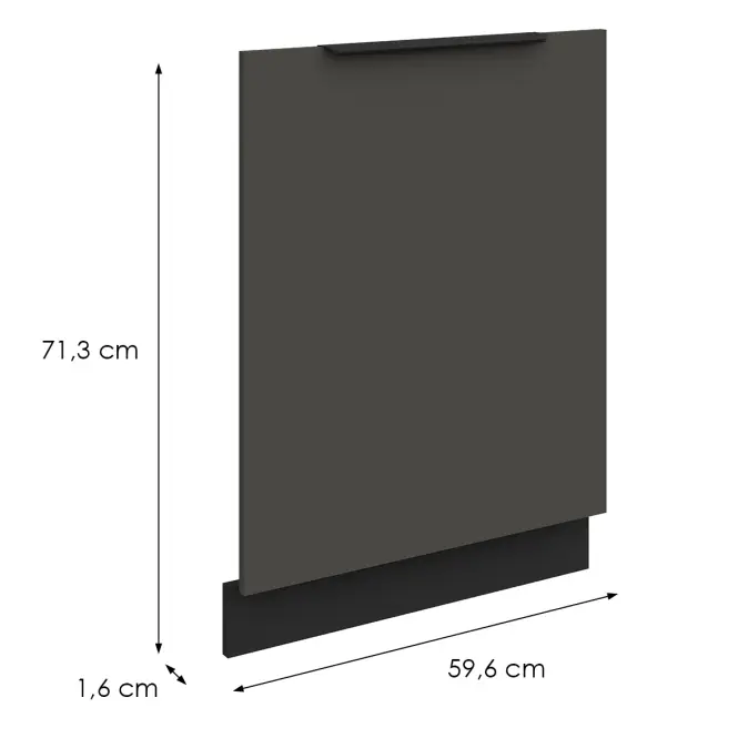 Dvierka na umývačku Zm Aria-Gr/Bl Anti Fingerprint 713x596,2