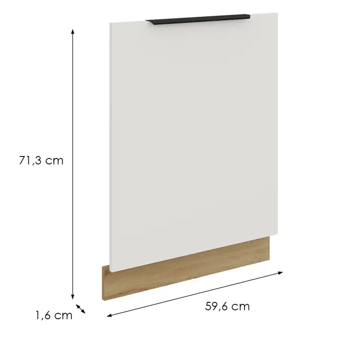 Dvierka na umývačku Zm Aria-Wh/Ar Anti Fingerprint 713x596,2