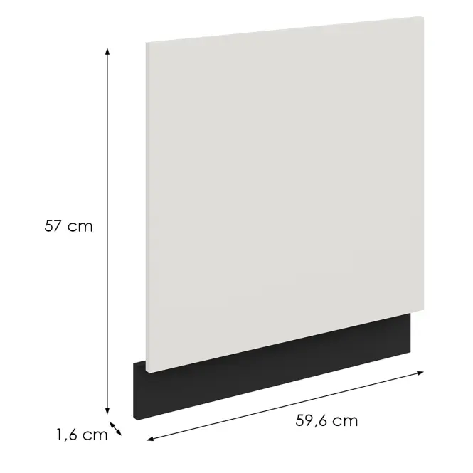 Dvierka na umývačku Zm Aria-Wh/Bl Anti Fingerprint 570x596