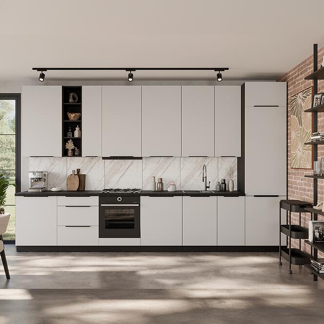 Dvierka na umývačku Zm Aria-Wh/Bl Anti Fingerprint 713x446,5