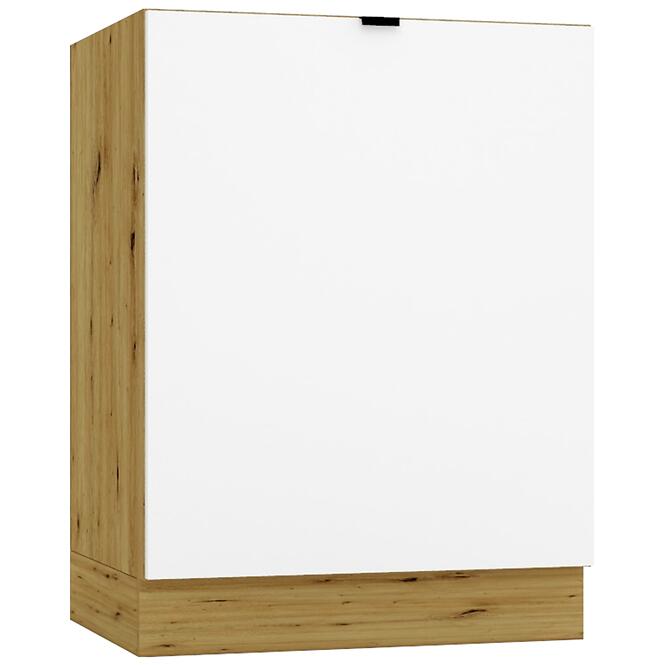 Kuchynská skrinka Cosmo Gianna D60 P/L Biela Aljaška/Dub Artisan