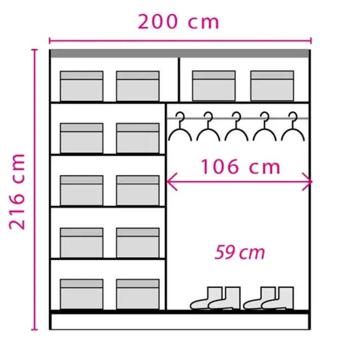 Skriňa Sys Effect 200 Columbia