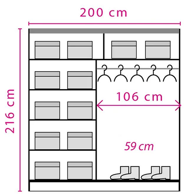 Skriňa Sys Effect 200 Columbia,3