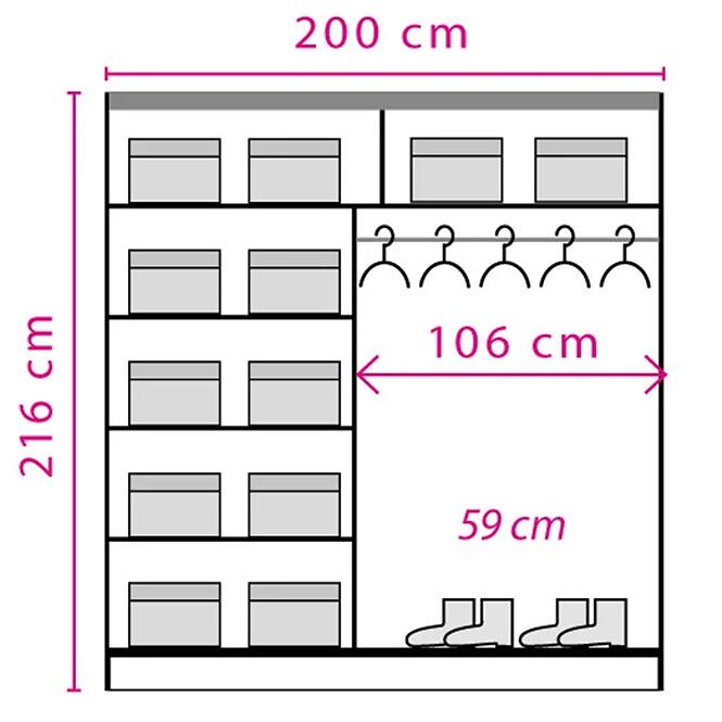 Skriňa Sys Effect 200 Sonoma