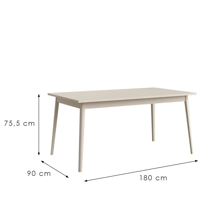 Stôl 180X90 Rose 05-B pieskovo béžová