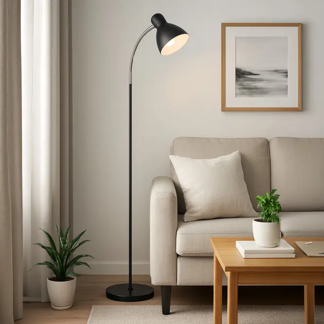 Stojacia lampa LONG BEACH BLACK VO2527 LP1