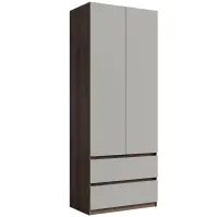 Skriňa Madison 2D2SZ 22 sivý/orech elegant
