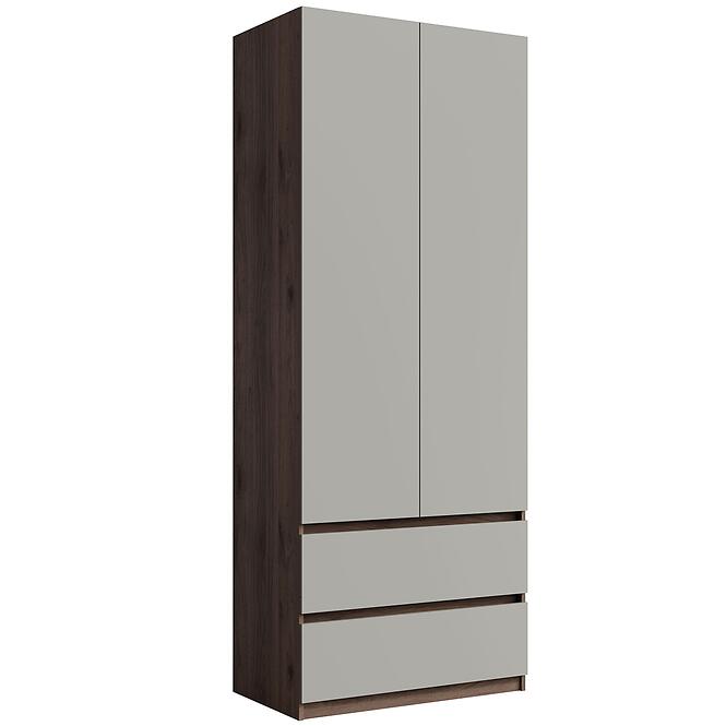 Skriňa Madison 2D2SZ 22 sivý/orech elegant