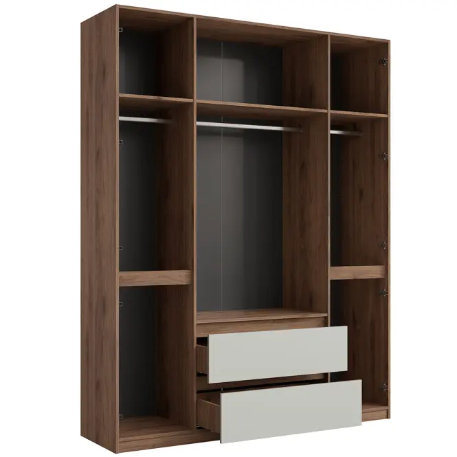 Skriňa Madison 6D 2SZ 46 sivý/orech elegant,4