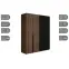 Skriňa Wenecja 20 orech elegant/čierna onyx,5