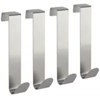 Vešiak na dvere 22x120 mm z nehrdzavejúcej ocele 4 ks