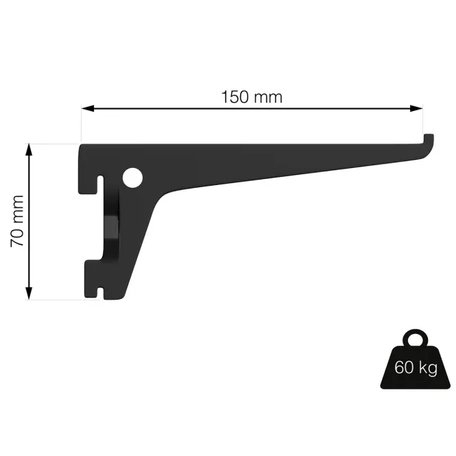 Nosník 150 mm čierny matný,3