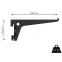 Nosník 150 mm čierny matný,3
