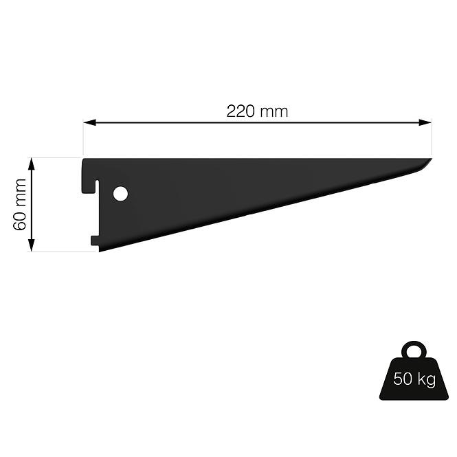 U-nosník 220 mm čierny matný,3