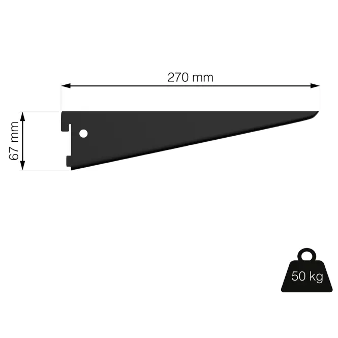 U-nosník 270 mm čierny matný