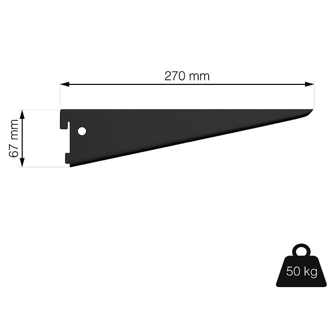U-nosník 270 mm čierny matný