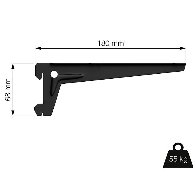 Bočný nosník 180 mm čierny matný 1 pár,3