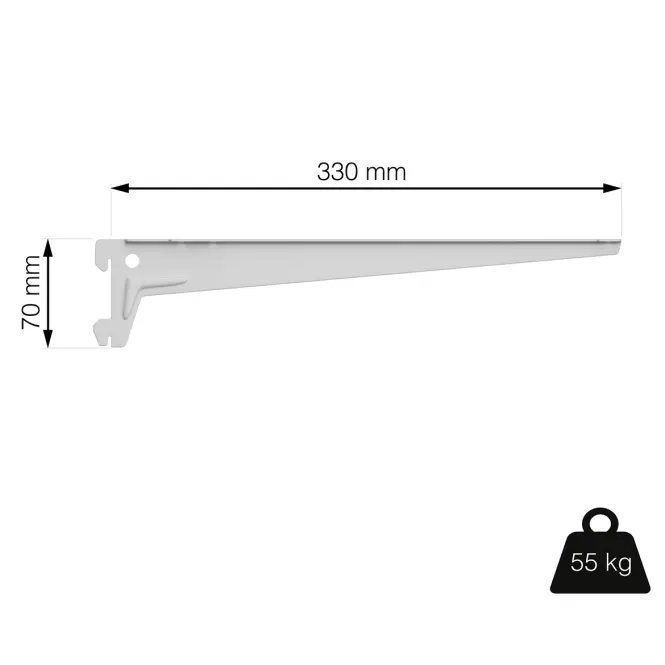 Bočný nosník 330 mm biely 1 pár