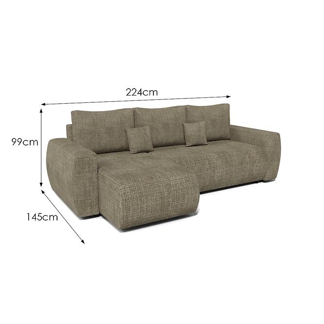 Rohová sedacia súprava Ivo Majorka 5 hnedá,5