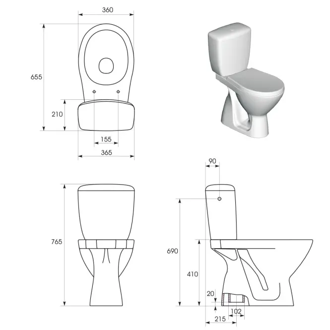 WC Kombi Kaskada 207 s doskou,2