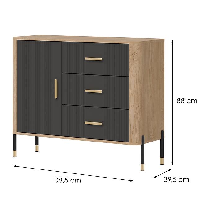 Komoda Dante Dt03  Dub Cremona/Antracit