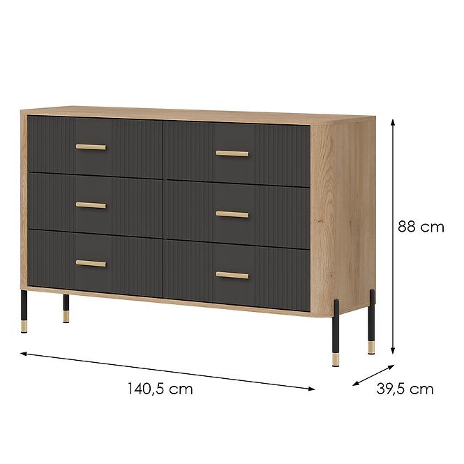 Komoda Dante Dt04  Dub Cremona/Antracit