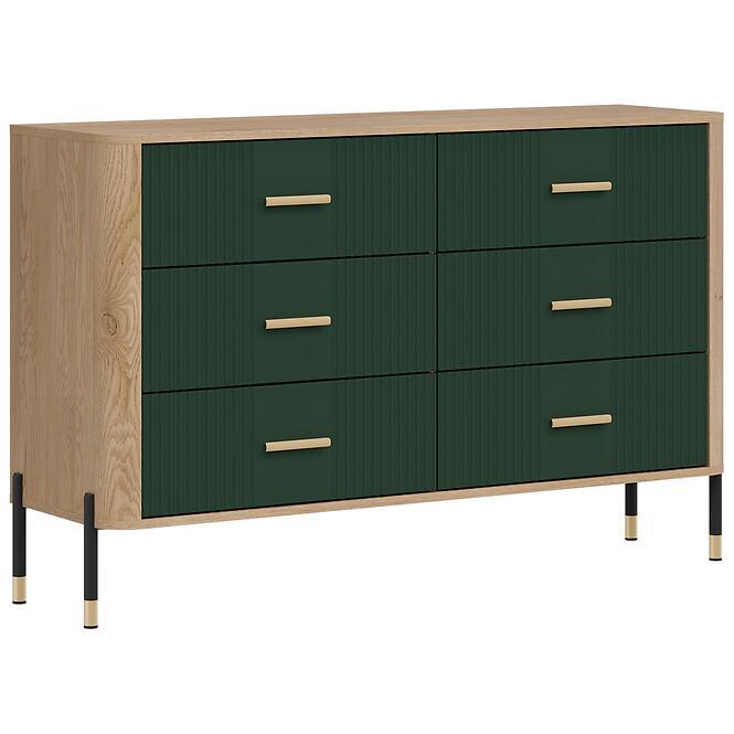 Komoda Dante Dt04  Dub Cremona/Zelená