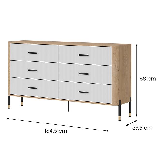Komoda Dante Dt05  Dub Cremona/Biely,7