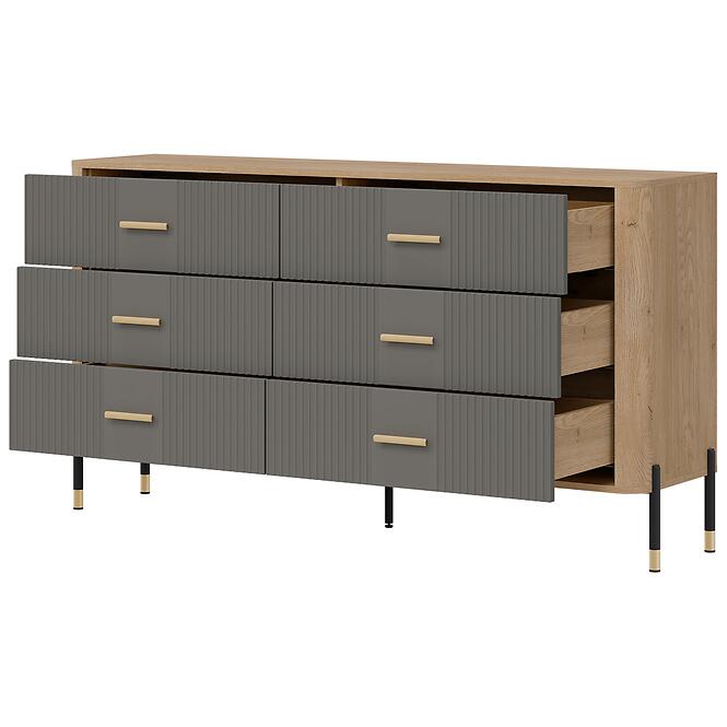 Komoda Dante Dt05  Dub Cremona/Sivá