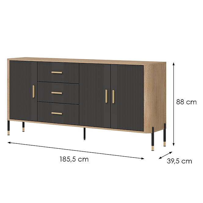 Komoda Dante Dt07 Dub Cremona/Antracit